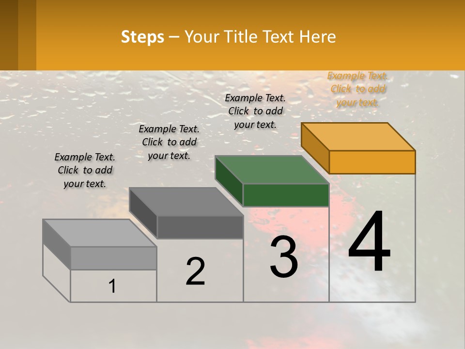 Rain Drops On The Windshield Of A Car PowerPoint Template