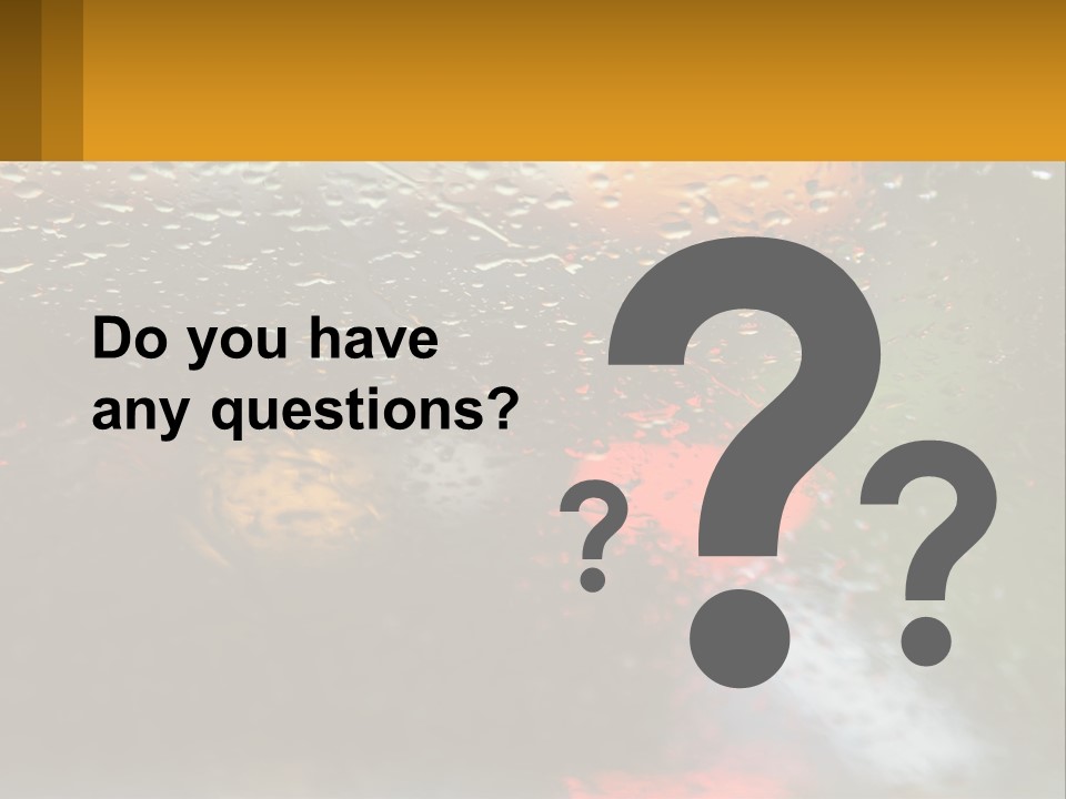 Rain Drops On The Windshield Of A Car PowerPoint Template