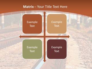 A Train On A Train Track With A Sky Background PowerPoint Template