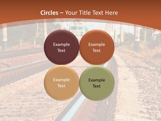 A Train On A Train Track With A Sky Background PowerPoint Template
