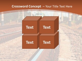 A Train On A Train Track With A Sky Background PowerPoint Template