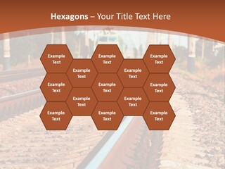 A Train On A Train Track With A Sky Background PowerPoint Template