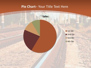 A Train On A Train Track With A Sky Background PowerPoint Template