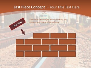 A Train On A Train Track With A Sky Background PowerPoint Template