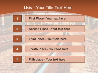 A Train On A Train Track With A Sky Background PowerPoint Template