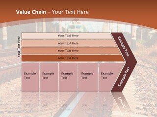 A Train On A Train Track With A Sky Background PowerPoint Template