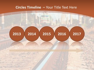 A Train On A Train Track With A Sky Background PowerPoint Template