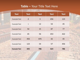 A Train On A Train Track With A Sky Background PowerPoint Template