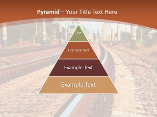 A Train On A Train Track With A Sky Background PowerPoint Template