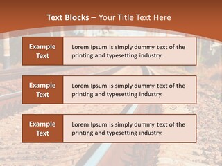 A Train On A Train Track With A Sky Background PowerPoint Template