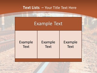 A Train On A Train Track With A Sky Background PowerPoint Template