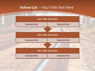 A Train On A Train Track With A Sky Background PowerPoint Template