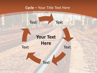 A Train On A Train Track With A Sky Background PowerPoint Template