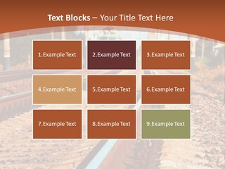 A Train On A Train Track With A Sky Background PowerPoint Template