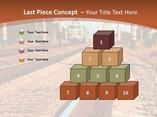 A Train On A Train Track With A Sky Background PowerPoint Template