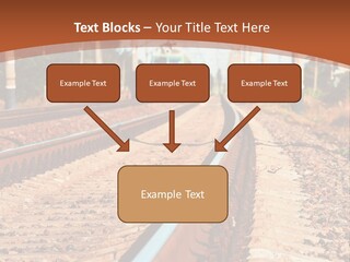 A Train On A Train Track With A Sky Background PowerPoint Template