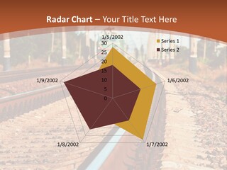 A Train On A Train Track With A Sky Background PowerPoint Template