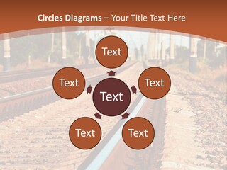 A Train On A Train Track With A Sky Background PowerPoint Template