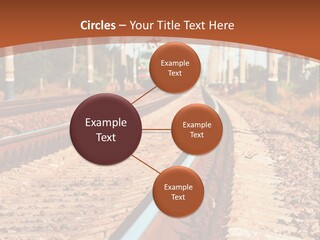 A Train On A Train Track With A Sky Background PowerPoint Template