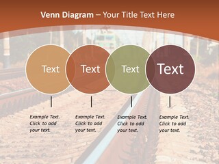 A Train On A Train Track With A Sky Background PowerPoint Template