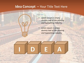 A Train On A Train Track With A Sky Background PowerPoint Template