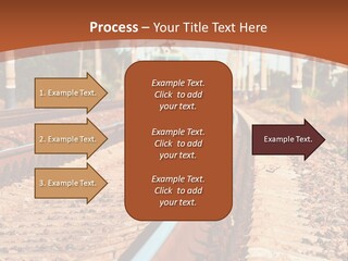 A Train On A Train Track With A Sky Background PowerPoint Template