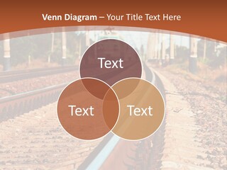 A Train On A Train Track With A Sky Background PowerPoint Template