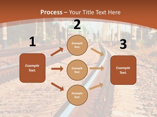 A Train On A Train Track With A Sky Background PowerPoint Template
