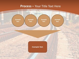 A Train On A Train Track With A Sky Background PowerPoint Template