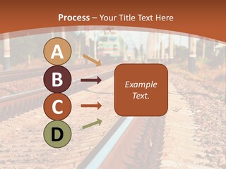 A Train On A Train Track With A Sky Background PowerPoint Template