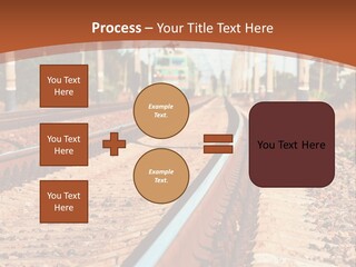 A Train On A Train Track With A Sky Background PowerPoint Template