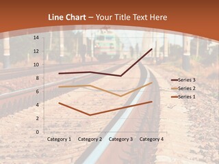 A Train On A Train Track With A Sky Background PowerPoint Template