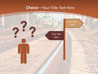 A Train On A Train Track With A Sky Background PowerPoint Template
