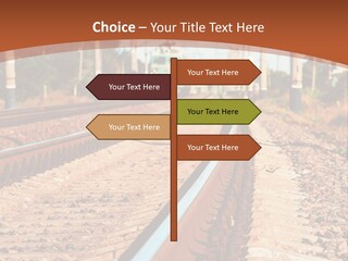 A Train On A Train Track With A Sky Background PowerPoint Template