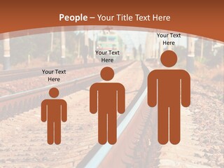 A Train On A Train Track With A Sky Background PowerPoint Template