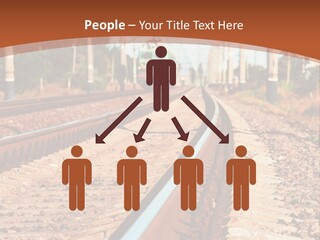 A Train On A Train Track With A Sky Background PowerPoint Template