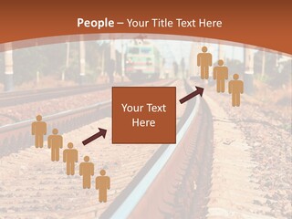 A Train On A Train Track With A Sky Background PowerPoint Template