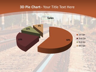 A Train On A Train Track With A Sky Background PowerPoint Template