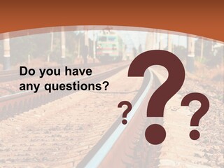 A Train On A Train Track With A Sky Background PowerPoint Template
