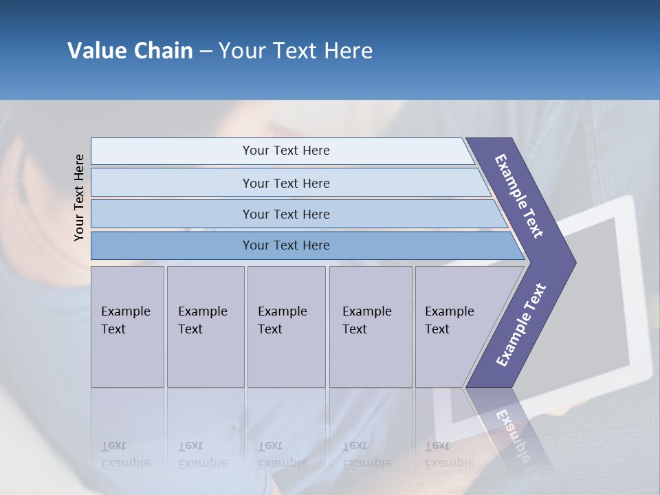 A Man Sitting On A Couch Holding A Tablet PowerPoint Template