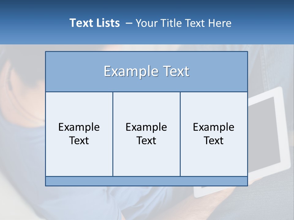 A Man Sitting On A Couch Holding A Tablet PowerPoint Template