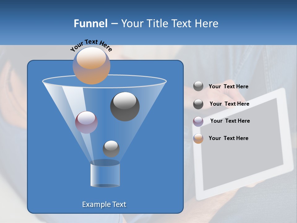 A Man Sitting On A Couch Holding A Tablet PowerPoint Template