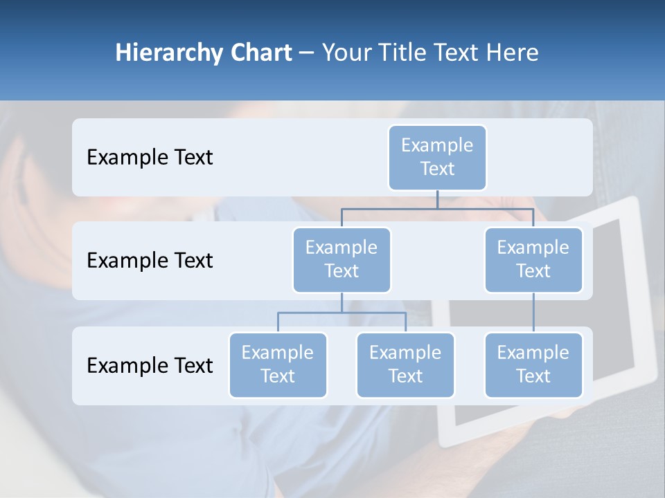 A Man Sitting On A Couch Holding A Tablet PowerPoint Template