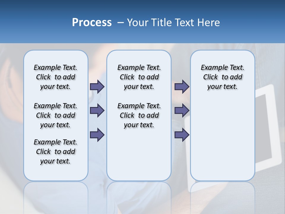 A Man Sitting On A Couch Holding A Tablet PowerPoint Template