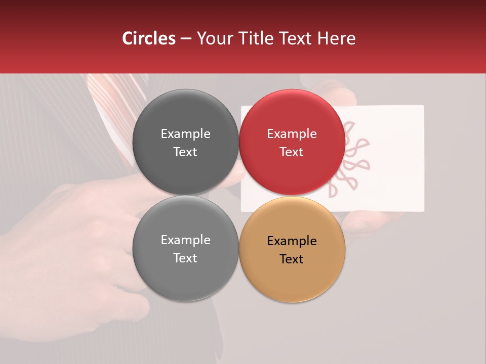 A Man In A Suit Pointing At A Business Card PowerPoint Template