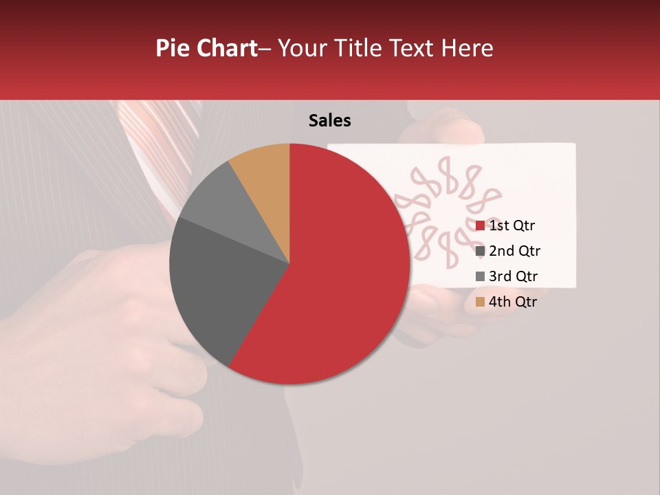 A Man In A Suit Pointing At A Business Card PowerPoint Template