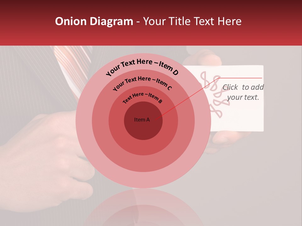 A Man In A Suit Pointing At A Business Card PowerPoint Template