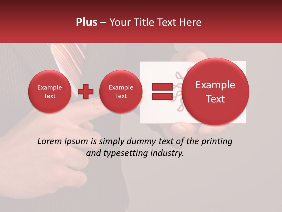 A Man In A Suit Pointing At A Business Card PowerPoint Template