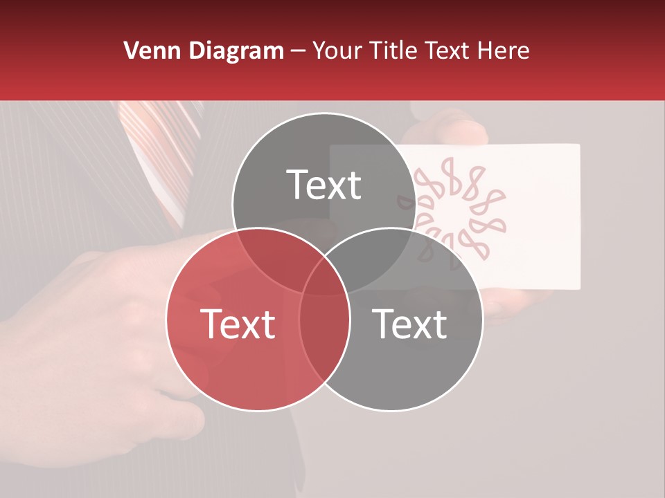 A Man In A Suit Pointing At A Business Card PowerPoint Template