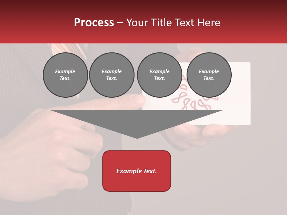 A Man In A Suit Pointing At A Business Card PowerPoint Template